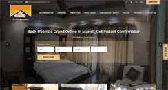 Desktop Screenshot of hotellegrandmanali.com